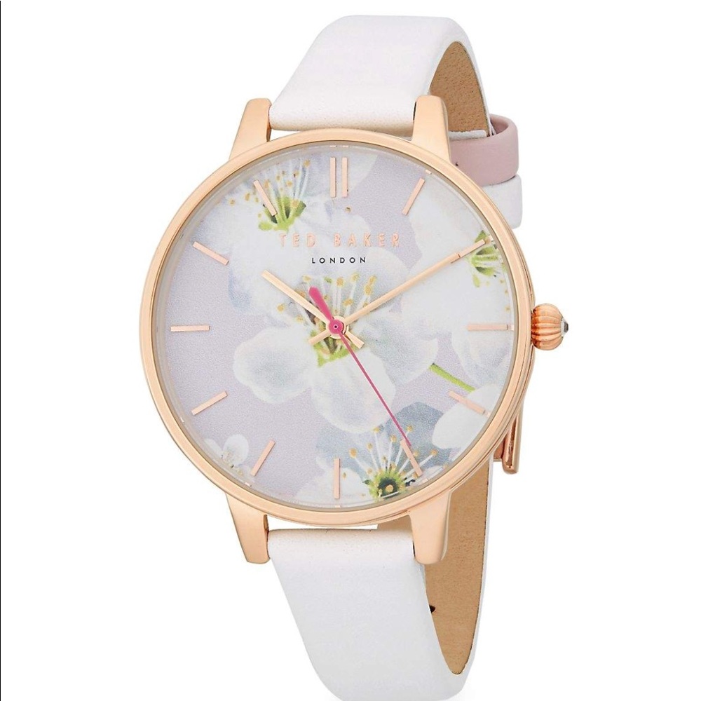 🆕 TED BAKER Womens Watch Floral 🌺 Leather Band